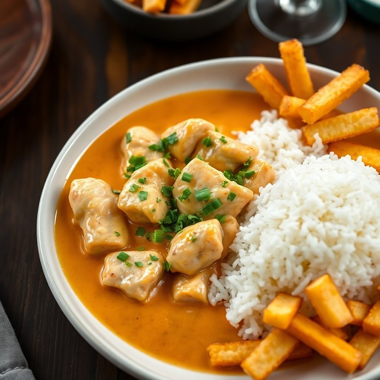 Strogonoff Clássico de Frango com Creme de Leite