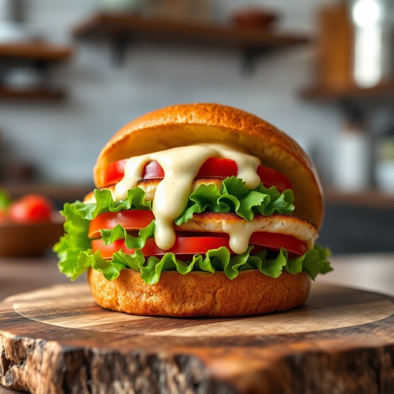 Burger de Poisson Frais à la Sauce Citronnelle et Citron Vert