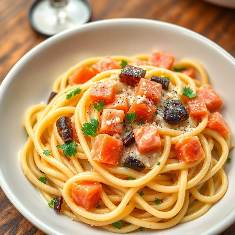 Italiaanse Tagliatelle met Zalm, Ansjovis en Citroen