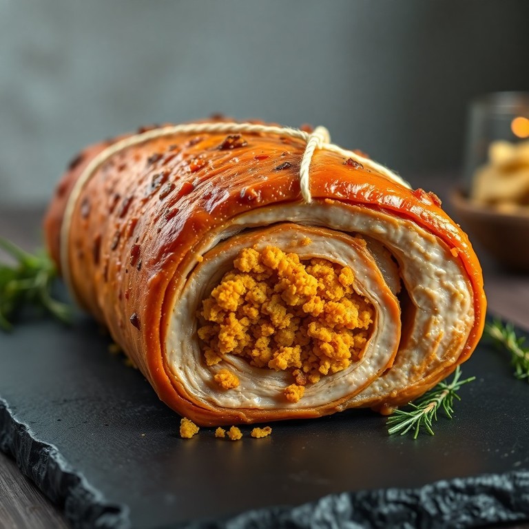Festive Spiced Stuffed Pork Loin Roast