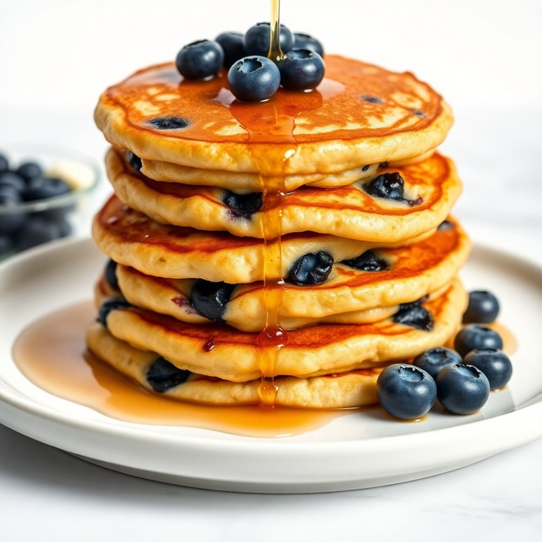 Pancakes de Pan Proteico con Ricotta y Arándanos