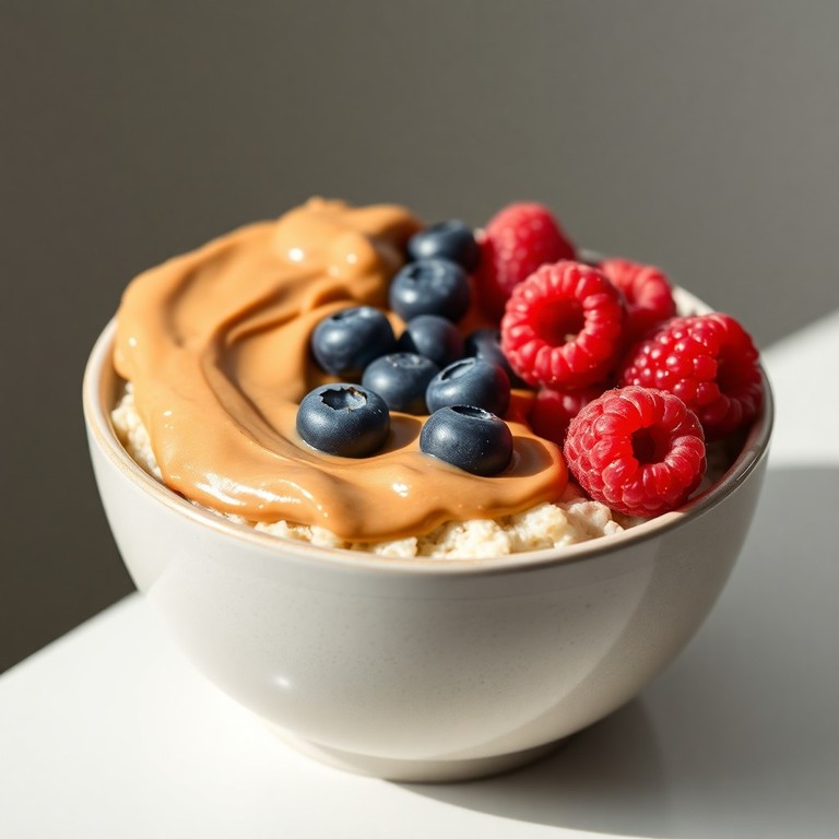 Protein-Packed Peanut Butter & Berry Oatmeal Bowl