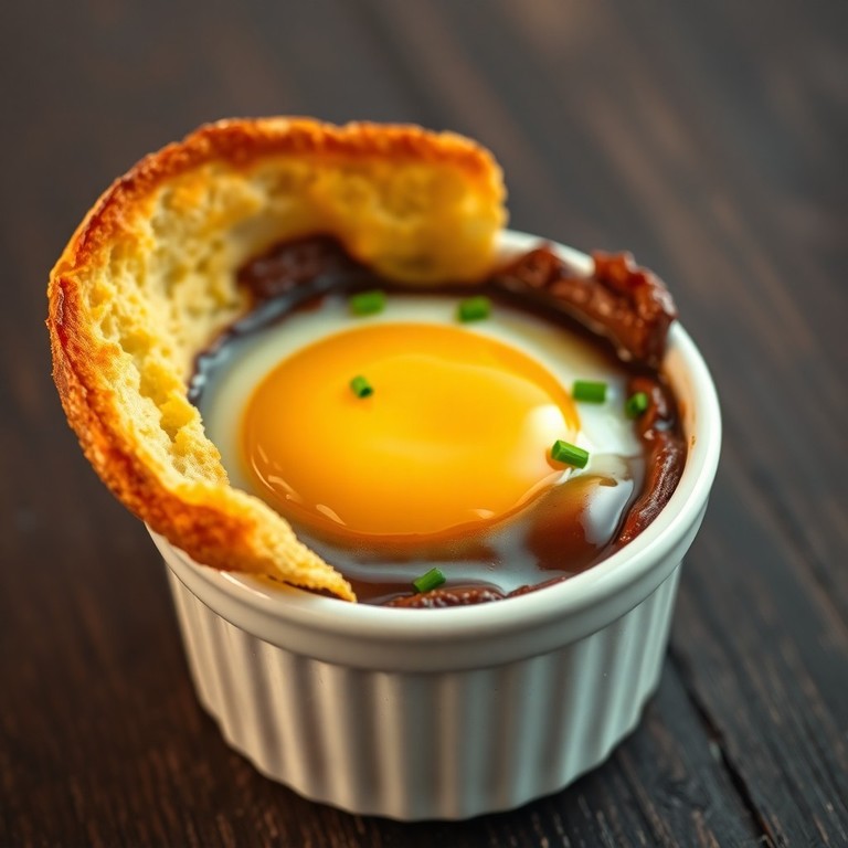 Œuf Cocotte Nutella en Croûte de Pain Croustillante