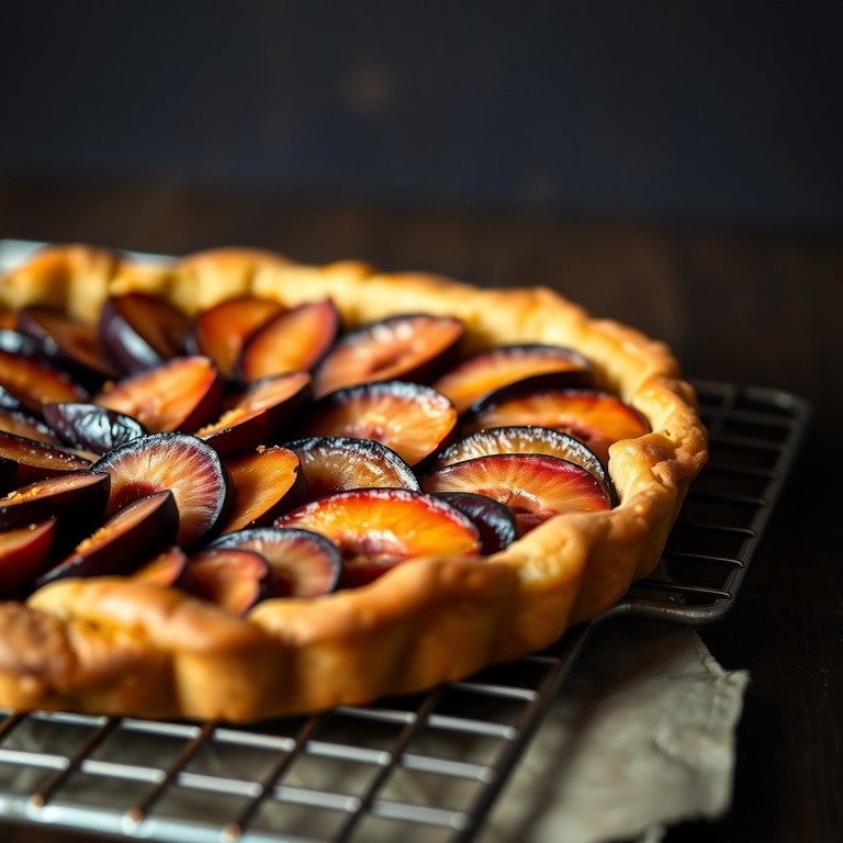 Tarte aux Prunes à la Pâte Sablée Végétalienne Sans Sucre Ajouté