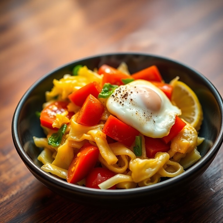 Speedy Egg and Tomato Stir-fry with Shredded Cabbage