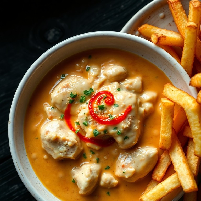 Estrogonofe Cremoso de Frango com Requeijão e Mussarela