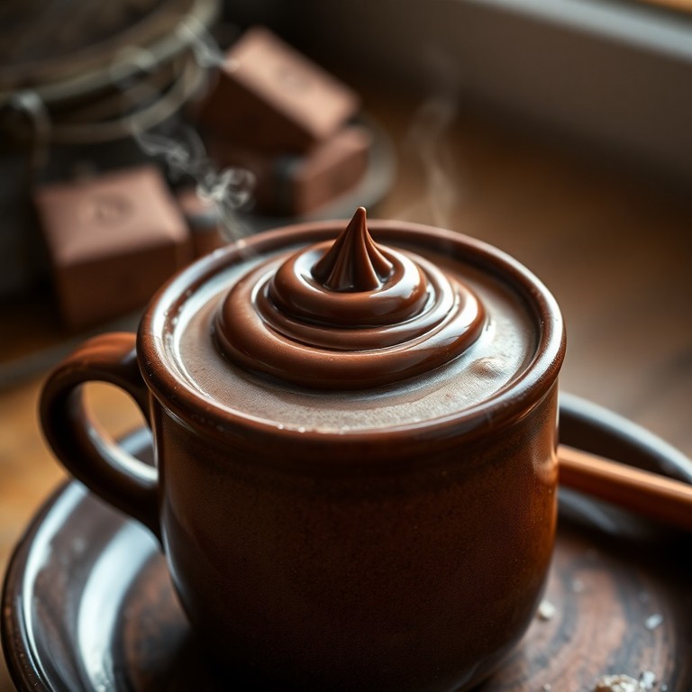 Chocolate Quente Cremoso com Recheio de Chocolate (Usando Bisnaga)