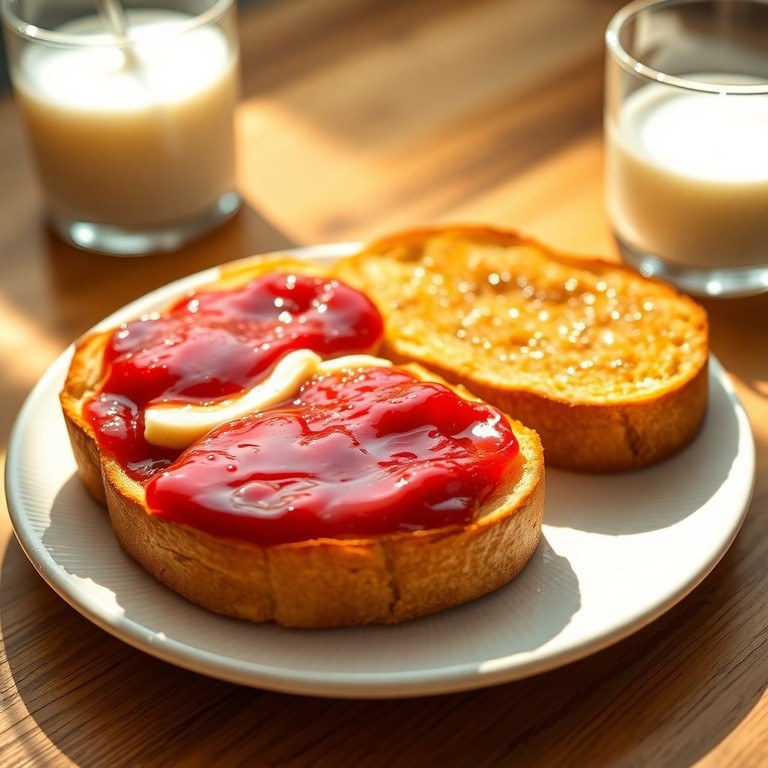 Tartine Classique Beurrée et Confiture