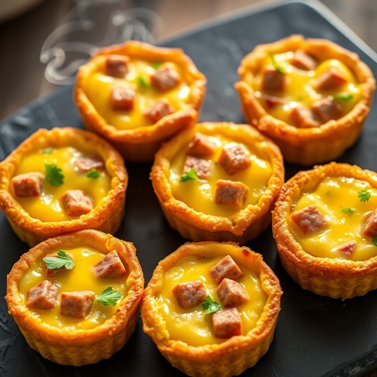 Mini Quiches de Tapioca com Queijo e Calabresa na Air Fryer