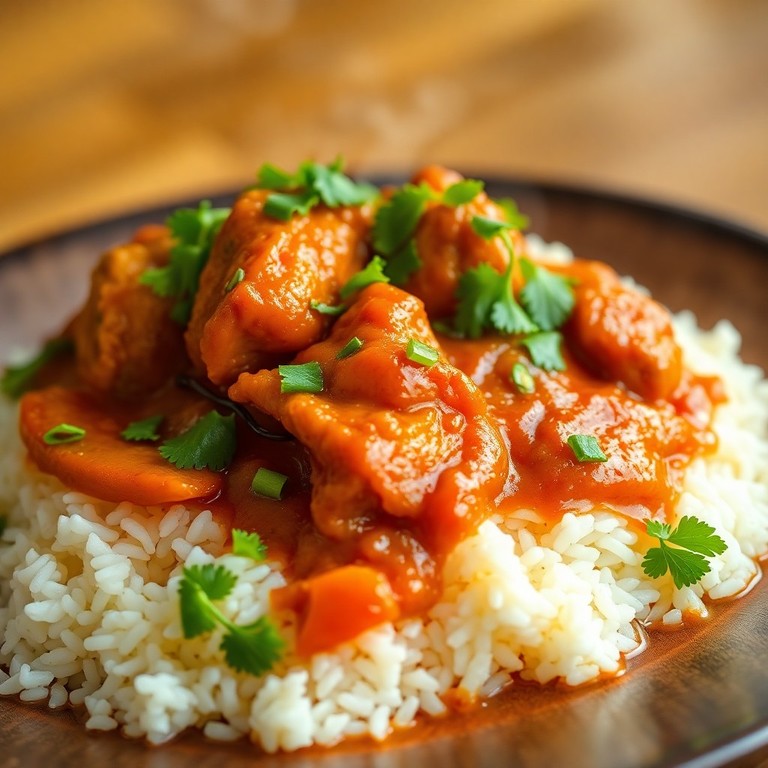 Galinha ao Molho de Pimenta e Pimentões Coloridos