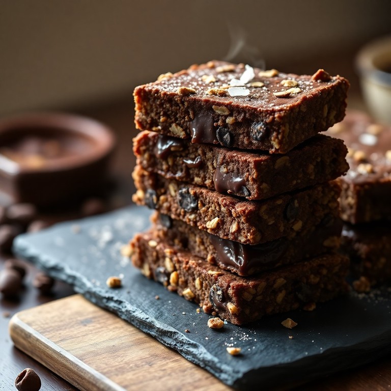 Barritas de Cereal Integral y Chocolate Oscuro Caseras