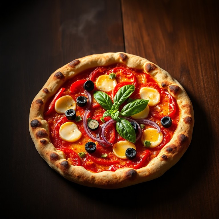 Pizza Vegetariana Integral Casera (Sin Huevo)