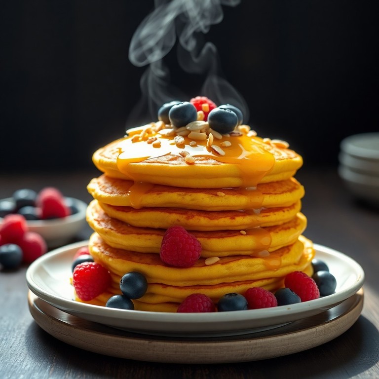 Kardemummapannkakor med Gurkmeja och Mandel