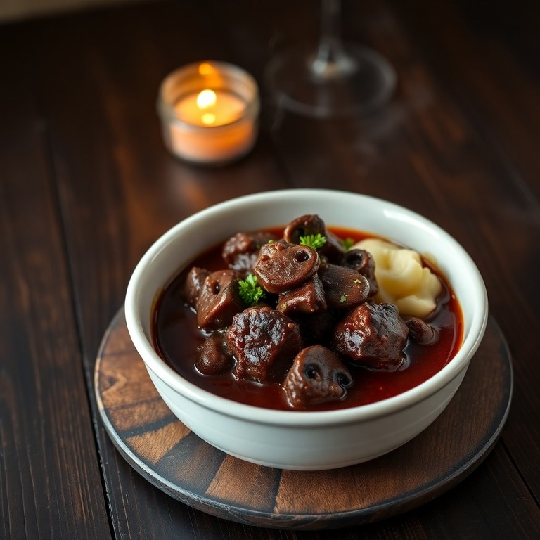 Elegantes Hirschgulasch nach französischer Art im Schnellkochtopf