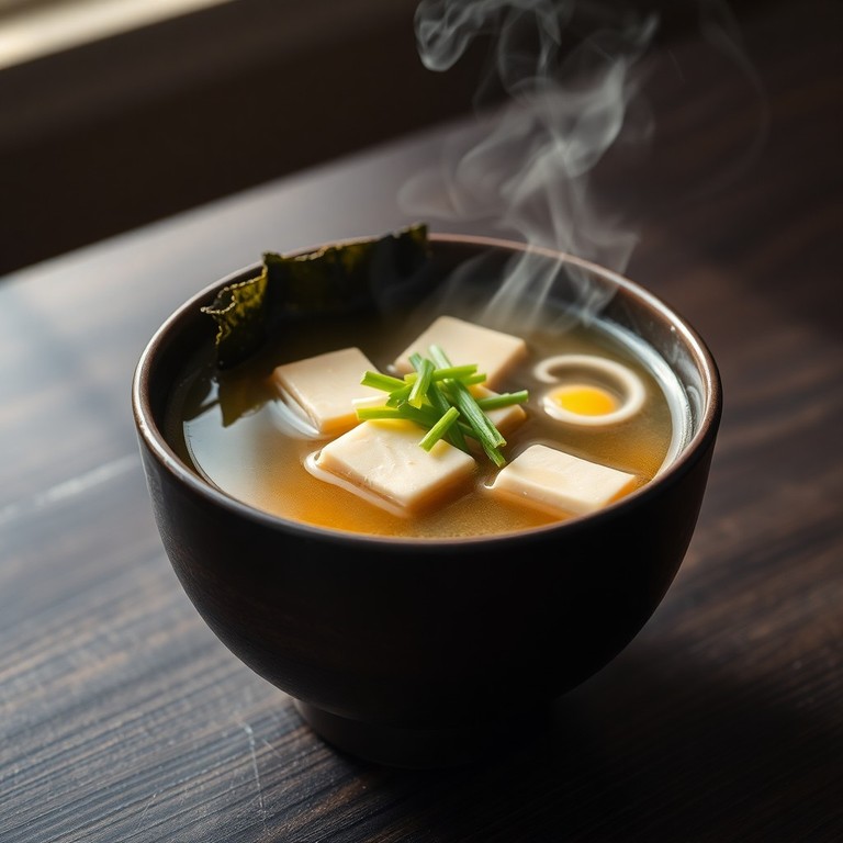 Klassieke Miso Soep met Tofu en Wakame