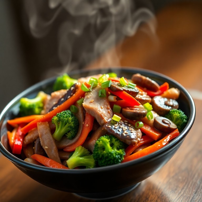 Saltimbocca di Maiale e Verdure Asiatiche al Wok