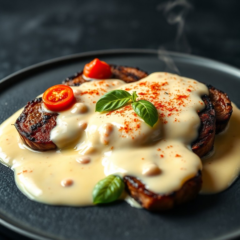 Molho Cremoso de Queijo com Tomate Cereja e Páprica