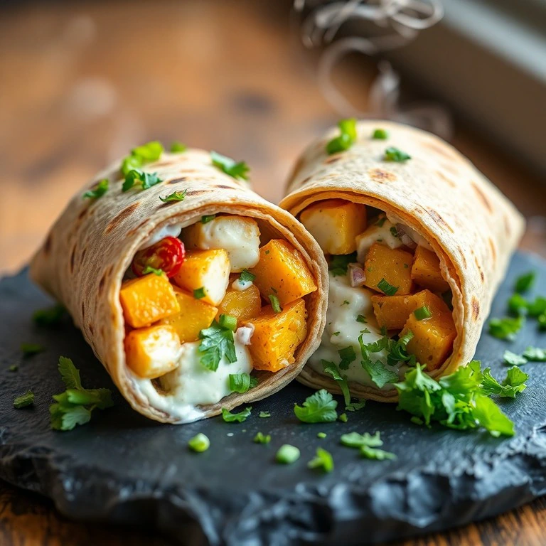 Spicy Potato and Paneer Curd Wraps