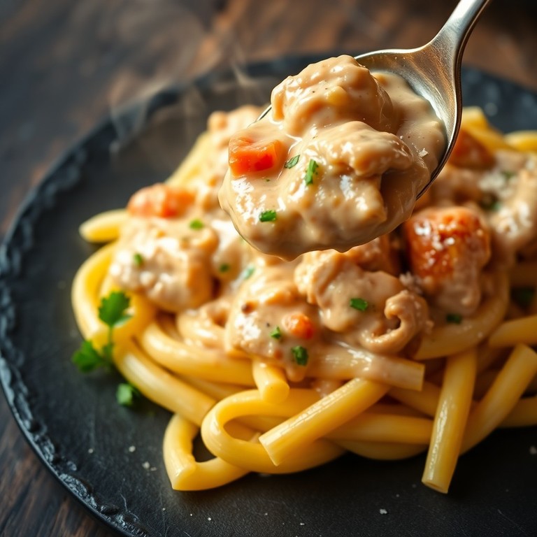 Strogonoff Clássico de Frango com Macarrão Cremoso