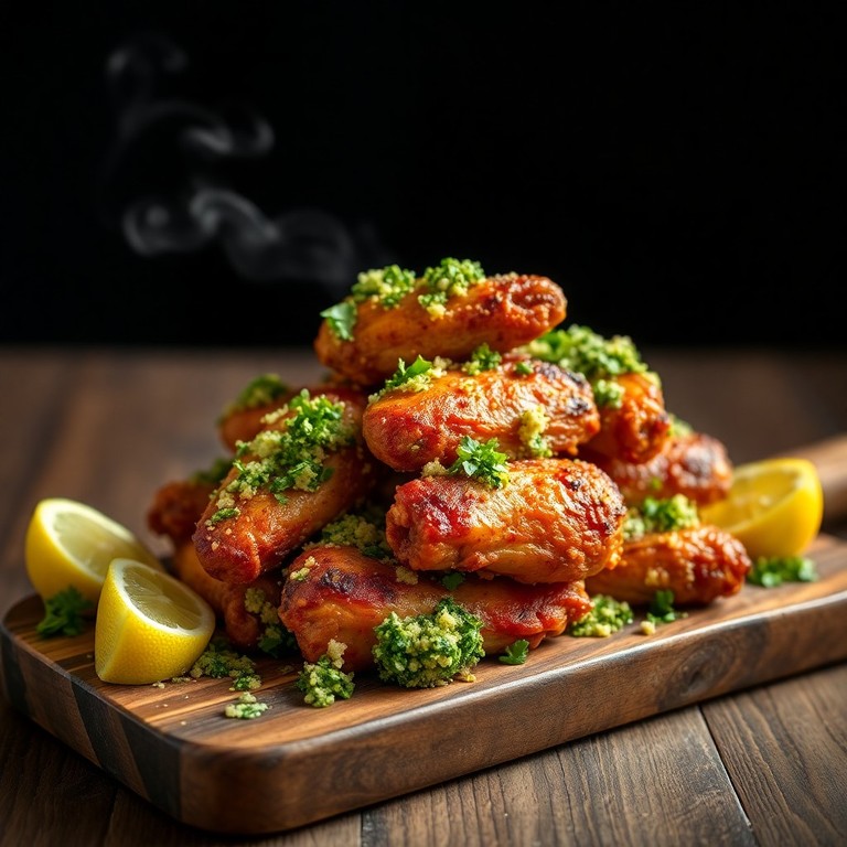 Geroosterde Kipvleugels met Knapperige Spinaziecrumble