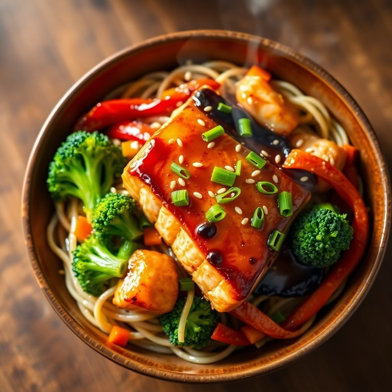 Snelle Roerbak Zalm met Volkoren Noedels en Aziatische Saus