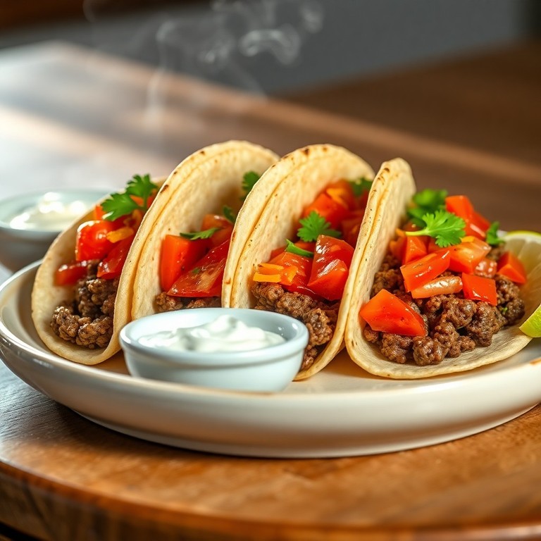 Verrijkte Tomatentaco's met Pittige Saus en Extra Groenten