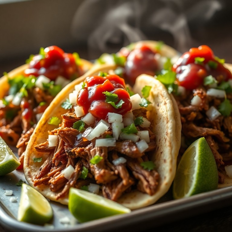 Tacos de Pierna Mechada al Estilo Mexicano