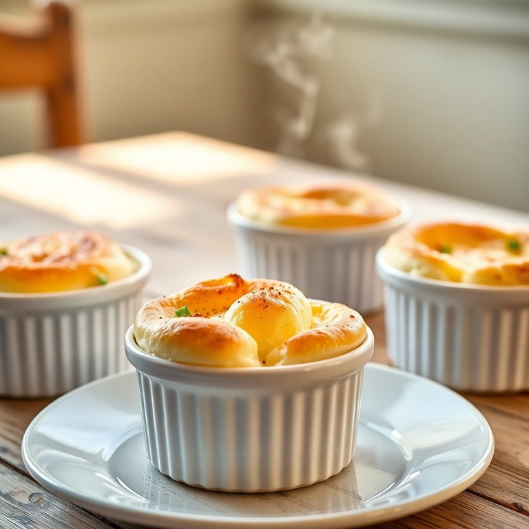 Suflê Leve de Batata com Queijo e Ervas Frescas
