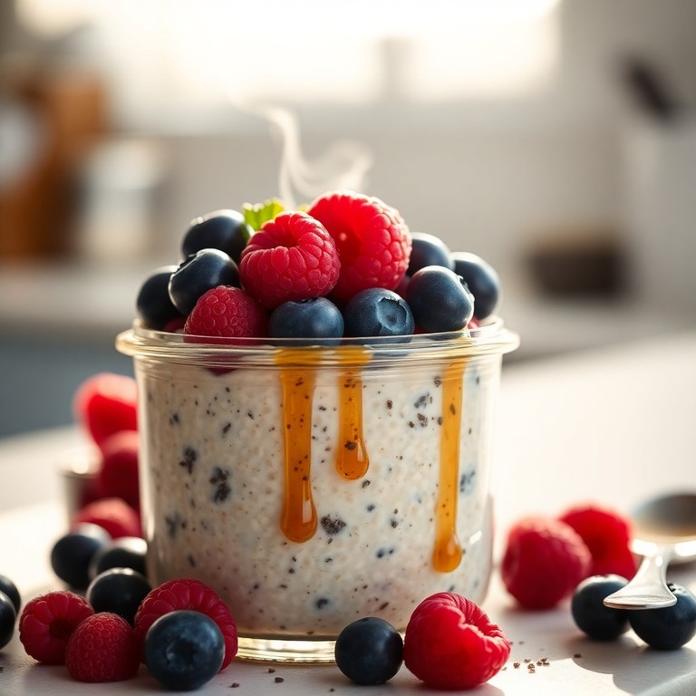 Overnight Oats med Protein og Chiafrø
