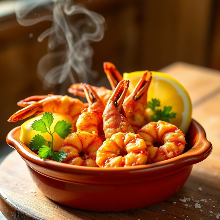 Spaanse Krokante Garnalen met Citroen