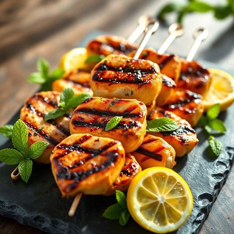 Kruidige Kipspiesjes met Citroen & Munt