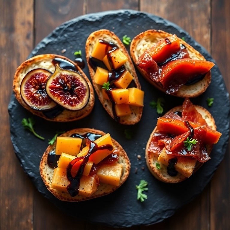 Bruschetta Méditerranéenne aux Figues, Melon et Prosciutto