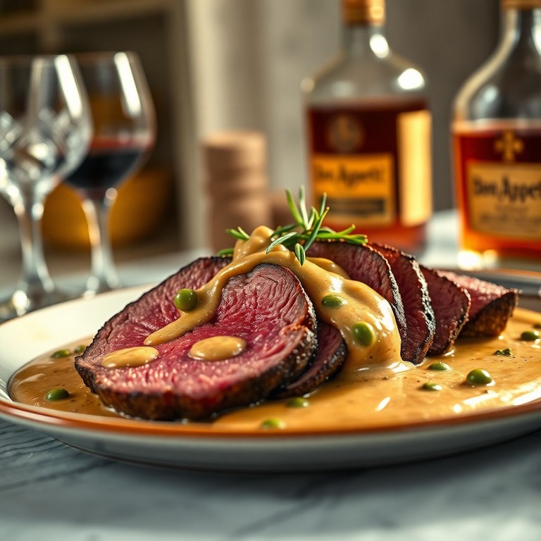 Klassische Pfefferkorn-Cognac-Sahne-Sauce