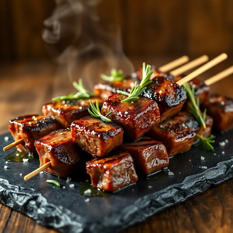 Klassieke Biefstuk Spiesjes met Knoflook & Kruiden