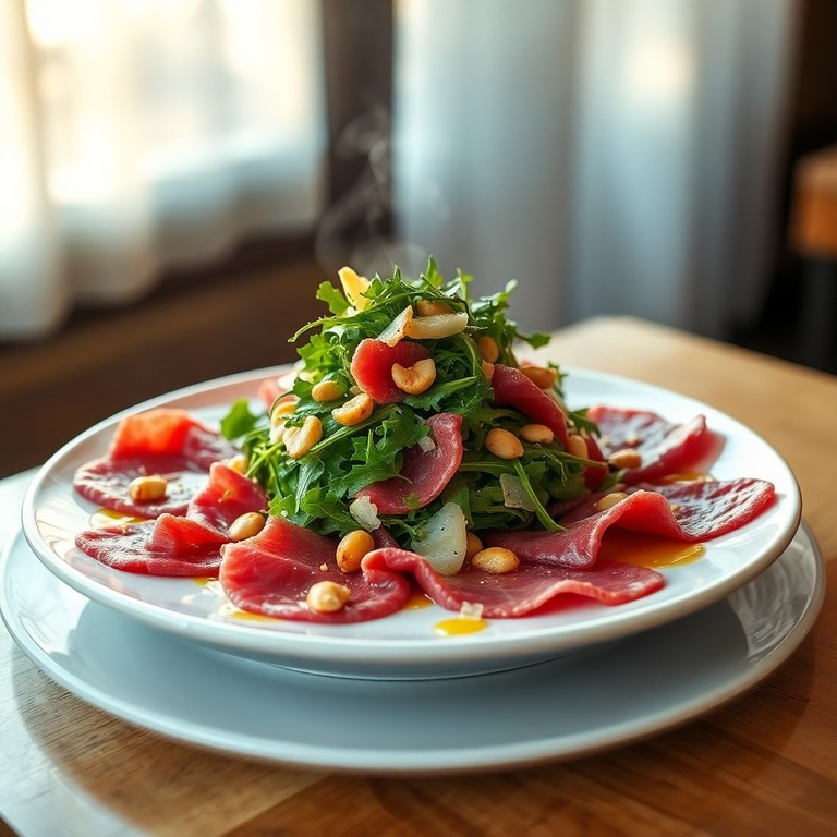 Biefstuk Carpaccio met Rucola en Parmezaanse Kaasvlokken (Lactosevrij)