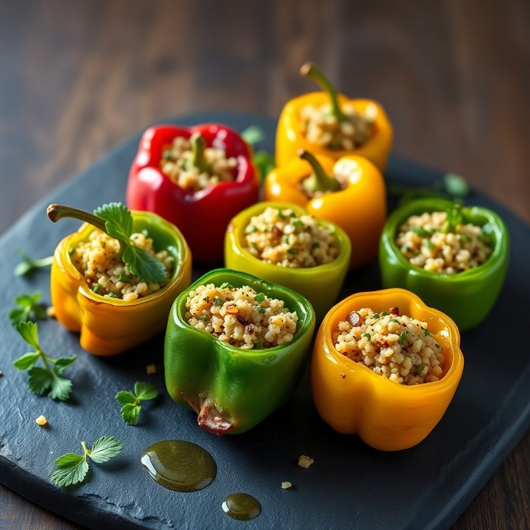Mini Paprika's Gevuld met Quinoa en Groenten