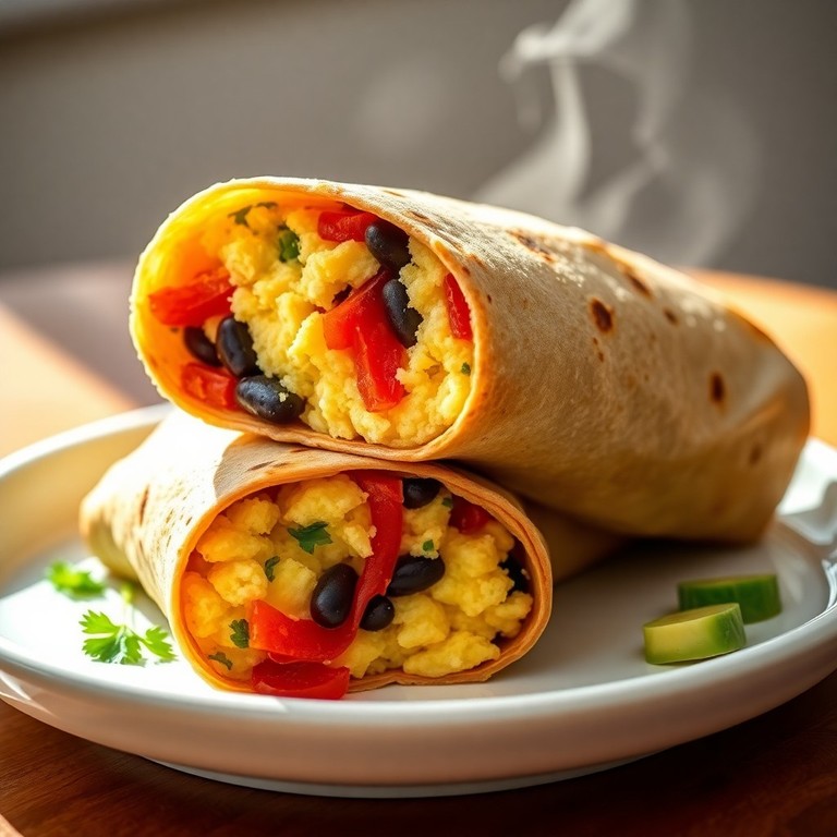 Hearty Veggie Breakfast Burritos with Fluffy Eggs