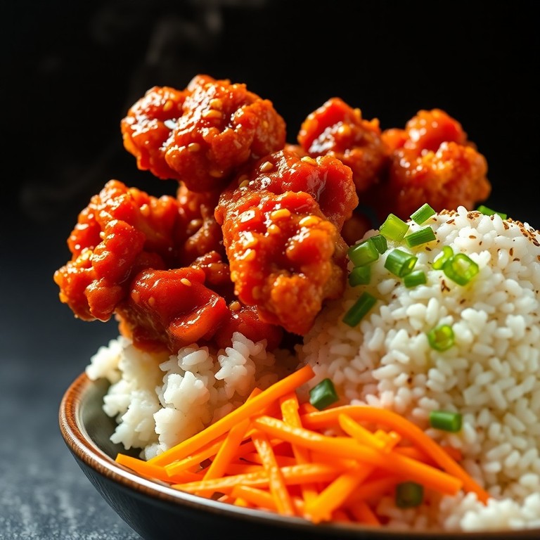 Coliflor Frita Coreana con Arroz Aderezado