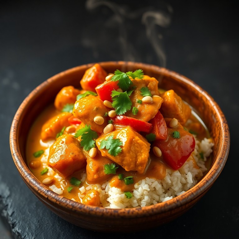 Curry de Poulet Mafé Express au Lait de Coco et Légumes