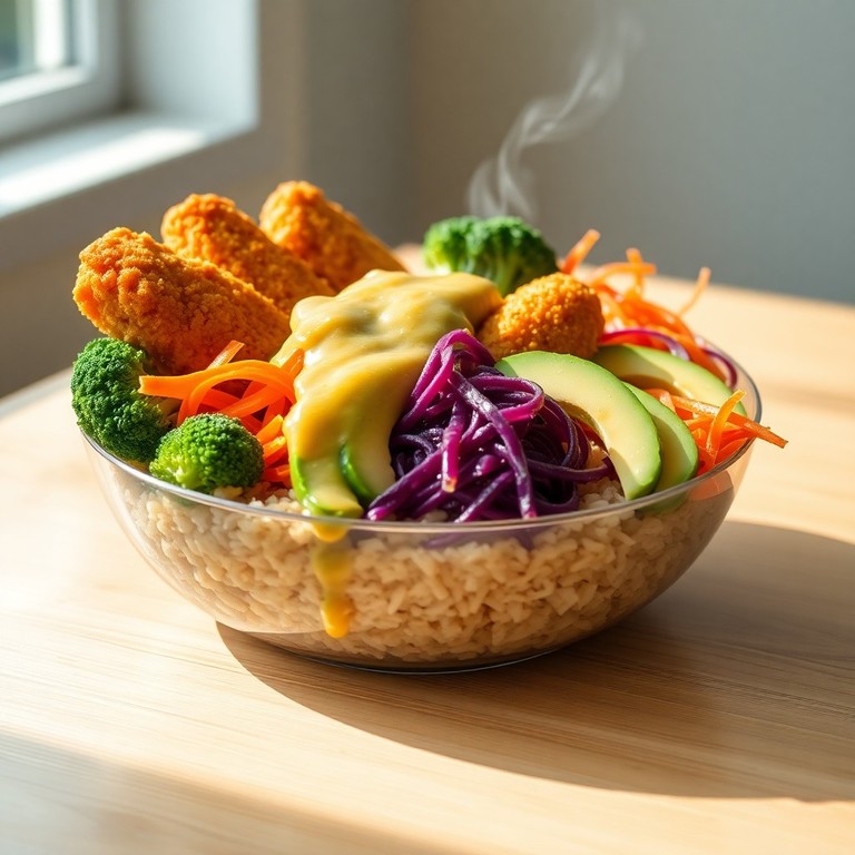 Buddha Bowl Équilibré aux Tenders de Poulet et Vinaigrette Citronnée