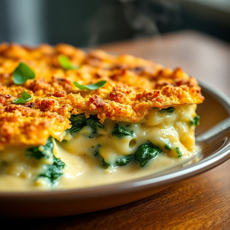 Veganes Spinat-Kartoffel-Gratin mit Tofu-Kruste