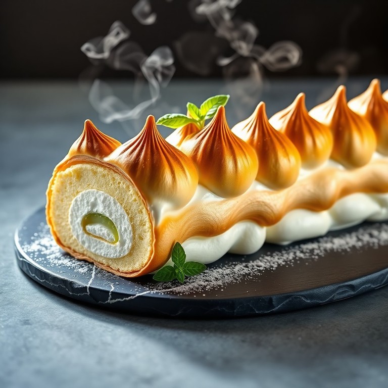 Bûche Citron Meringue Revisité au Basilic