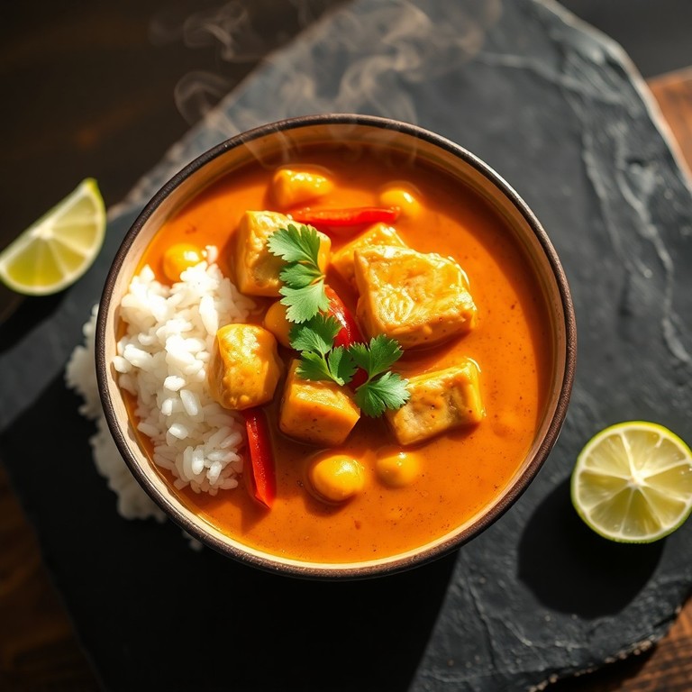 Curry Tailandés de Garbanzos y Pollo