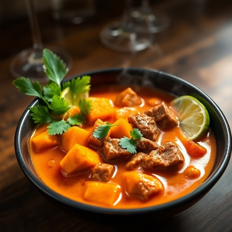 Estofado de Ternera Magra y Batata al Curry Rojo