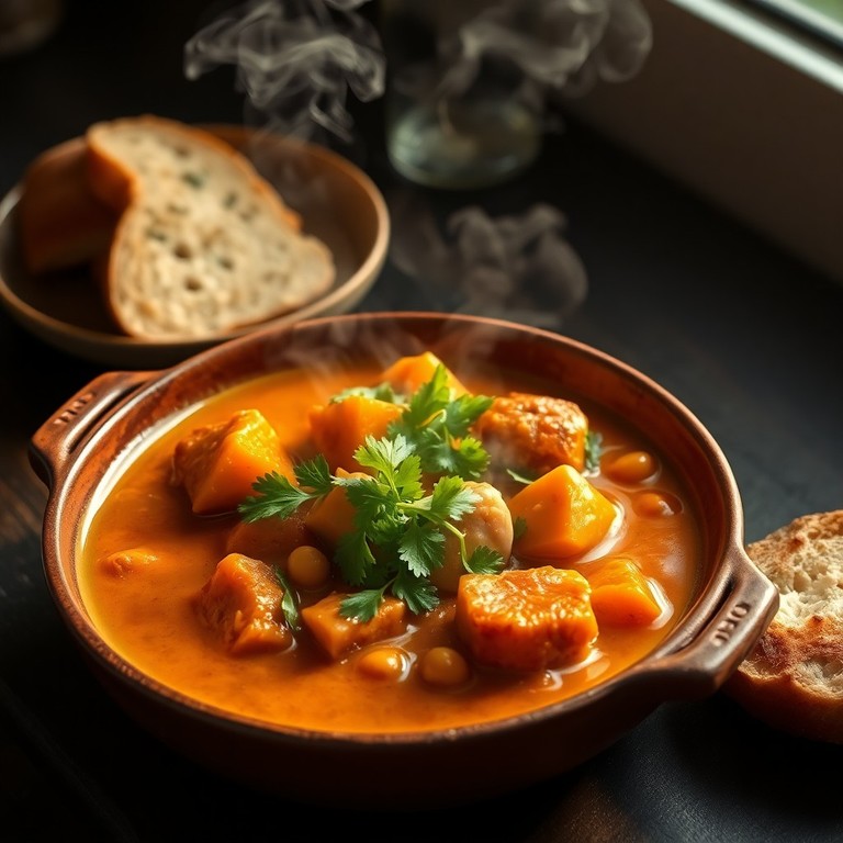 Estofado de Pollo y Batata con Especias del Mediterráneo