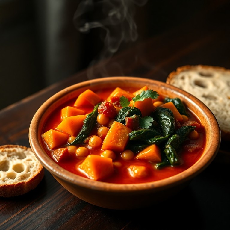 Estofado Robusto de Garbanzos y Calabaza