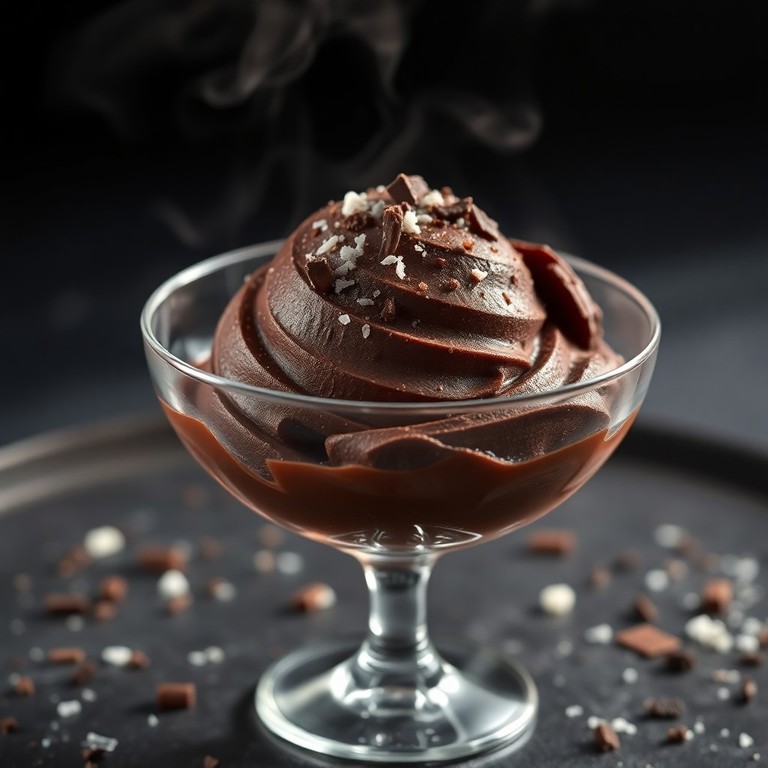 Mousse Glacée au Chocolat Noir Intense (Sans Sorbetière)