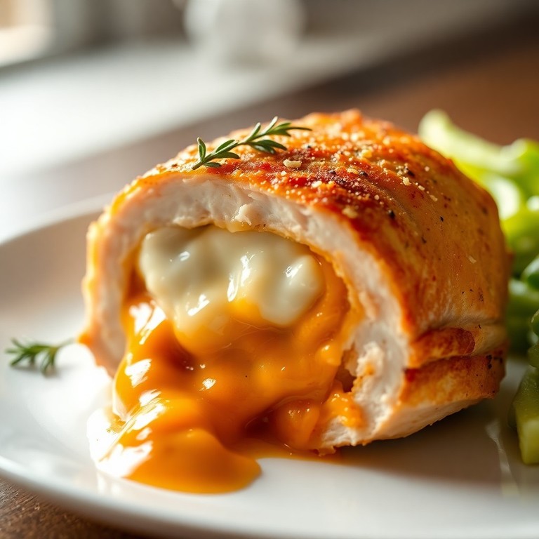 Pechuga Rellena de Calabaza y Queso Fundido