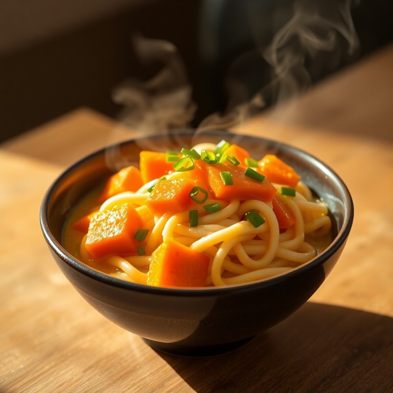 Nouilles Udon Sautées au Lait de Coco et Légumes d'Automne