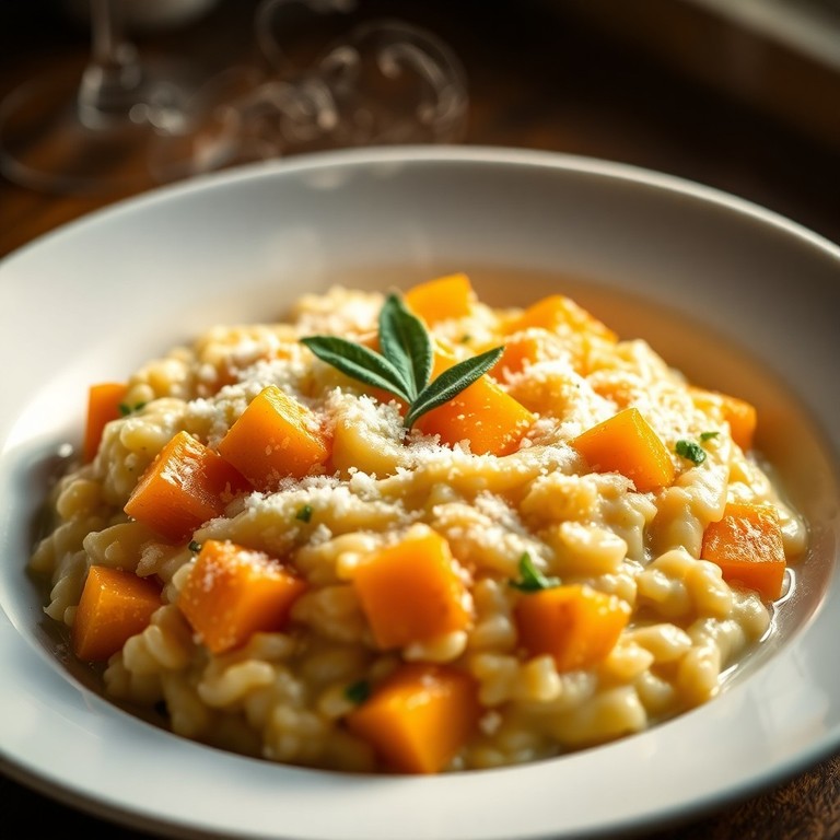 Risotto Cremoso al Brodo di Pollo con Zucca e Verdure Invernali